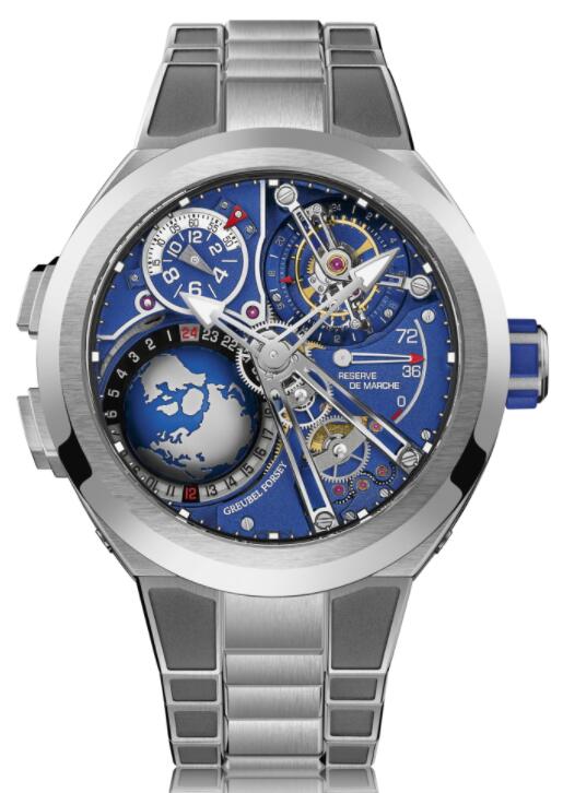 Greubel Forsey GMT Sport Titanium Blue dial Replica Watch